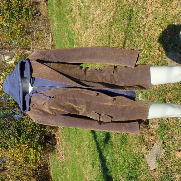 HP❤️‍🔥Vntg Dragonfly Rock N Roll Vision Corduroy blazer with hoodie - Picture 3 of 11